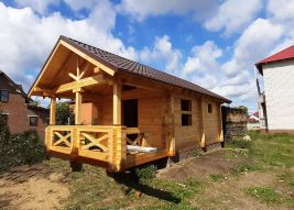 Одноэтажная баня 32м2, с террасой, с. Фирсово